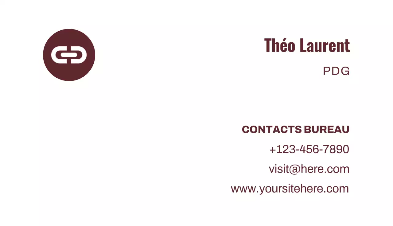 carte de visite minimaliste brune