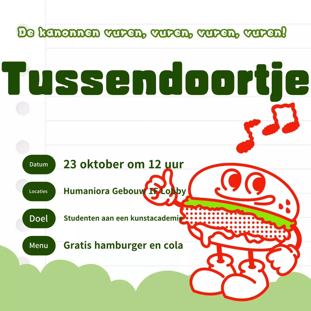 Groene prop Middenevenement