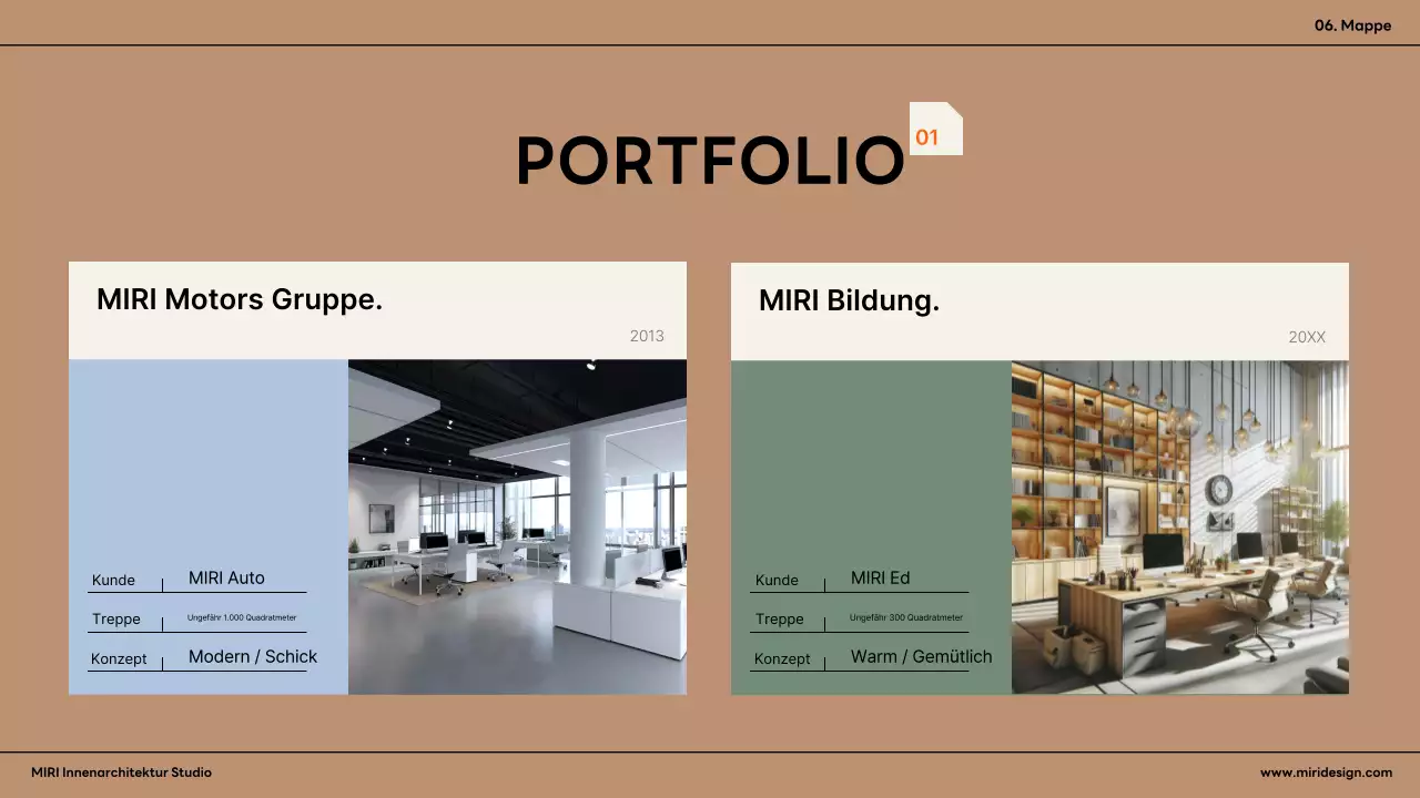 Orange moderne Innenanzeige