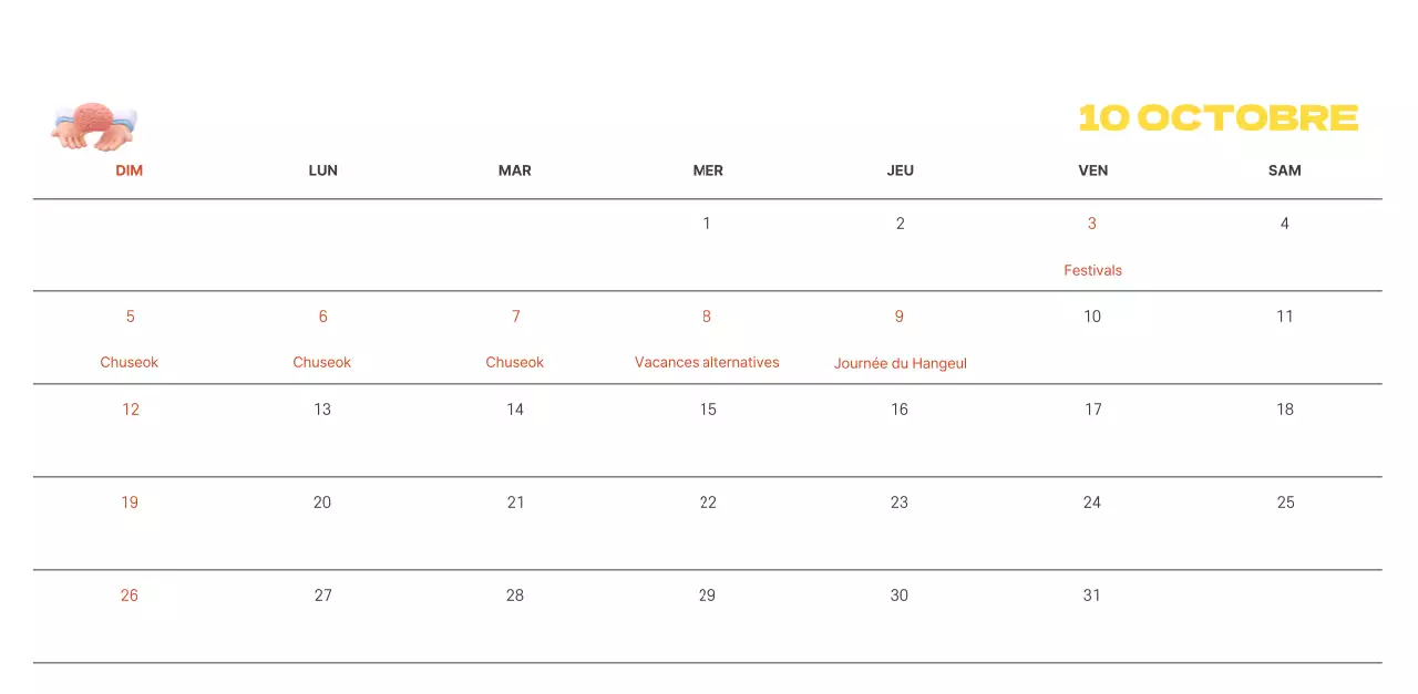 Un hôpital festif avec des illustrations sur le thème de la santé et de la famille et des accents colorés.