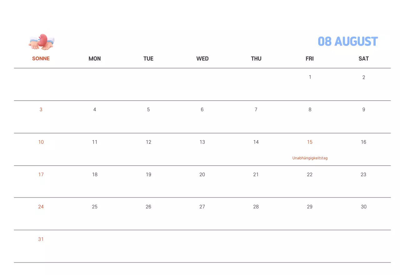 Ein festliches Krankenhaus mit Illustrationen zum Thema Gesundheit und Familie und farbenfrohen Akzenten