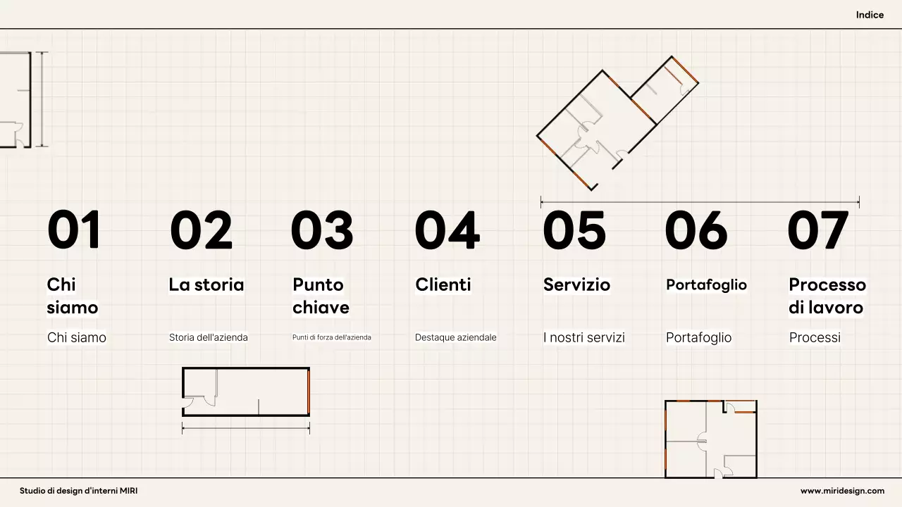 Annuncio di interni moderni arancioni