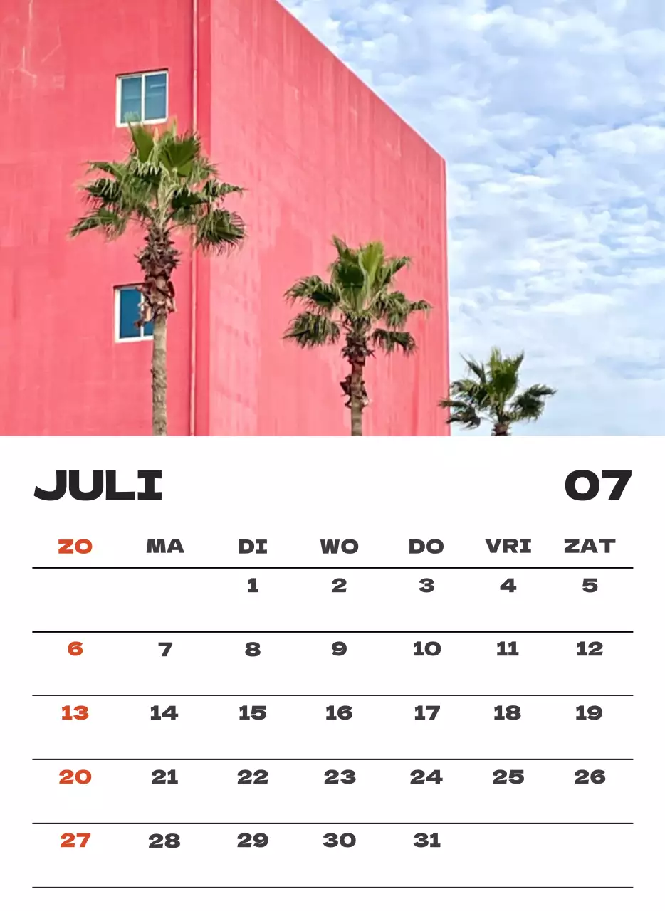 Hemels schone kalender