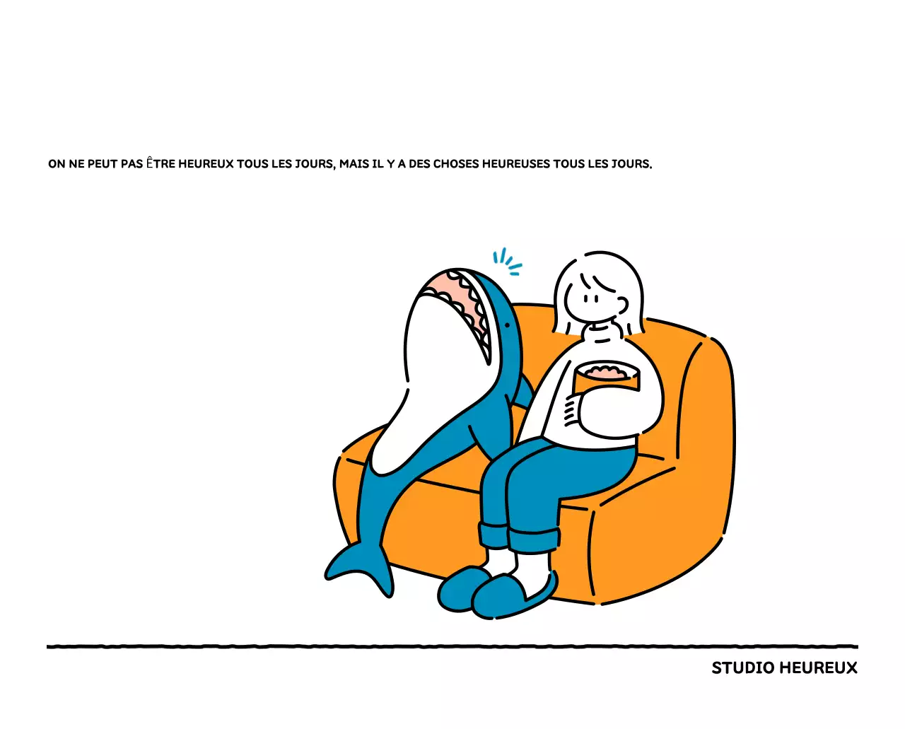 Calendrier illustré avec un joli style de lignes