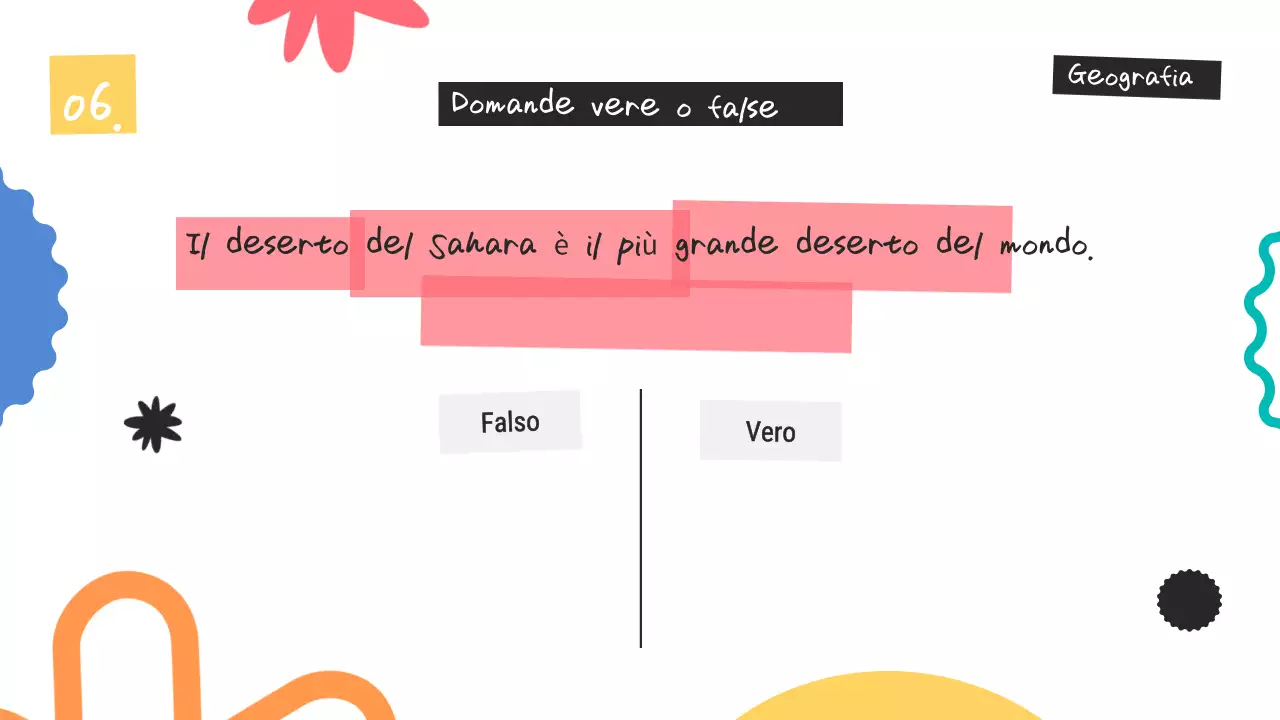 Annuncio di quiz colorati e di tendenza