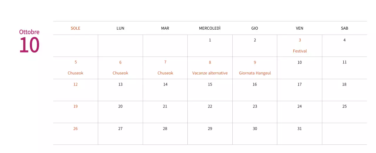 Calendario di Capodanno con una calda illustrazione