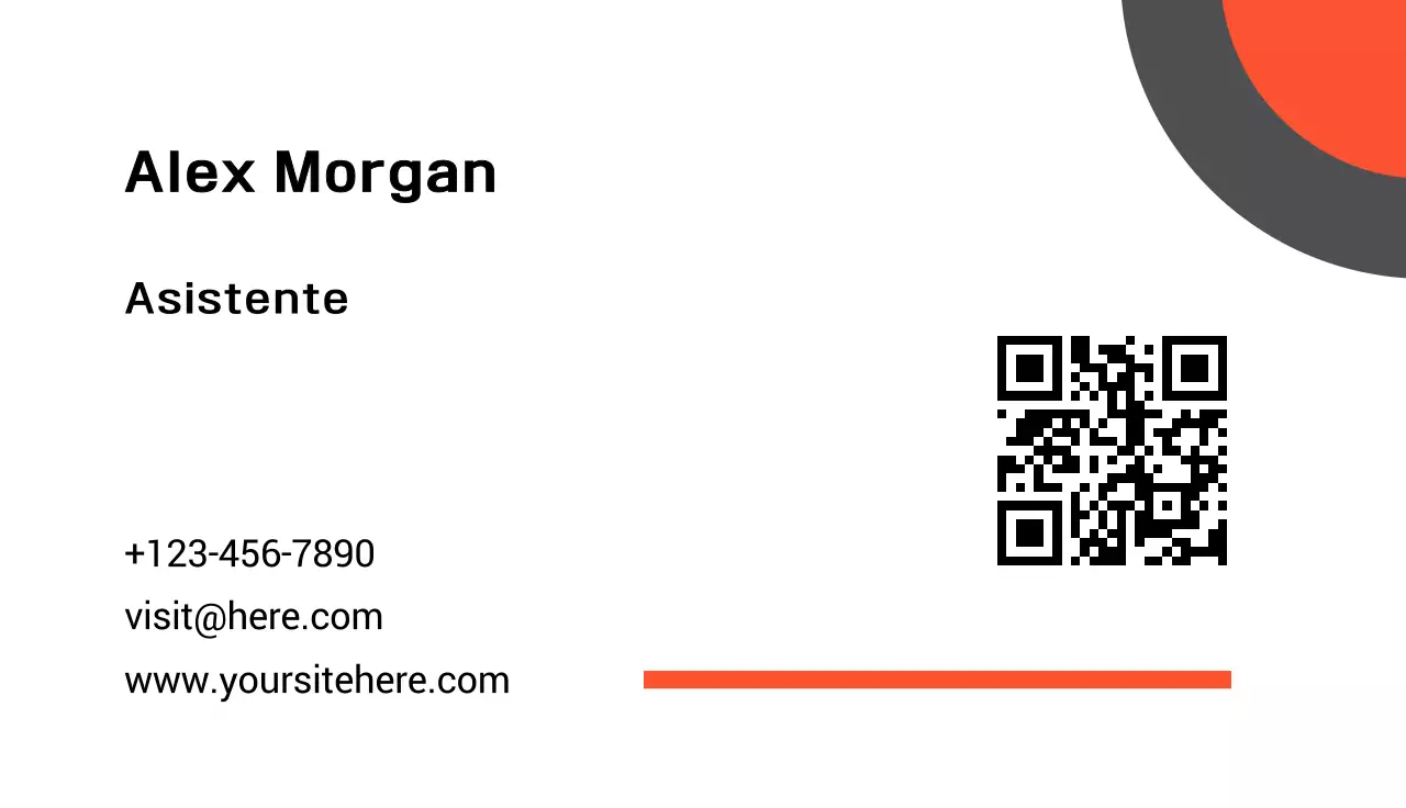 tarjeta de visita moderna blanca