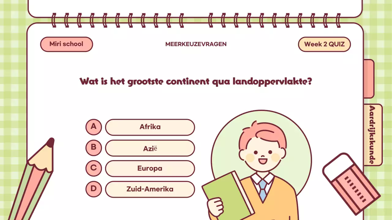 Roze Speelse Quiz Tijd Klas Presentatie