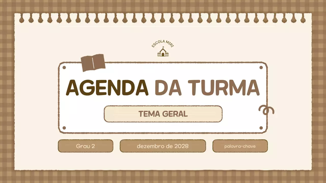 agenda de turma vintage bege