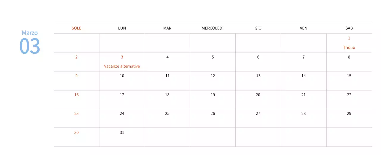 Calendario di Capodanno con una calda illustrazione