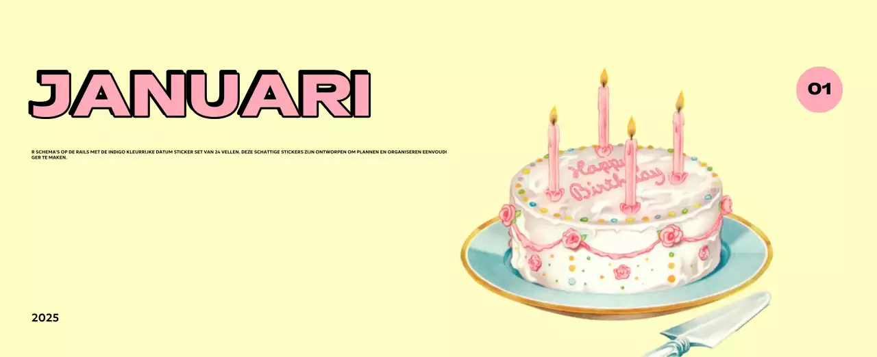 Kleurrijke kalenders met verschillende retro-illustraties