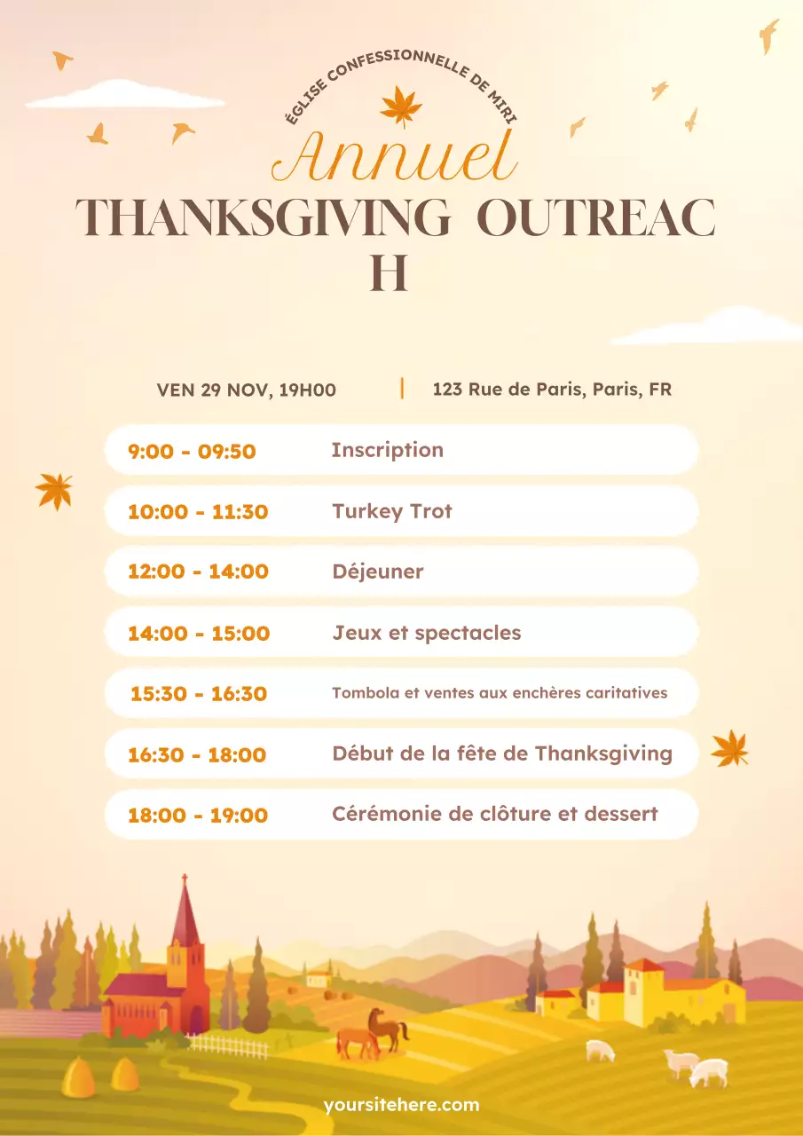 orange événement traditionnel de Thanksgiving