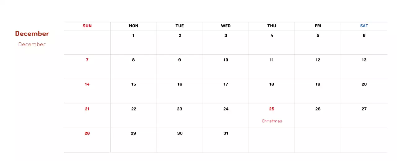 New Year's calendar with a warm, illustrated feel