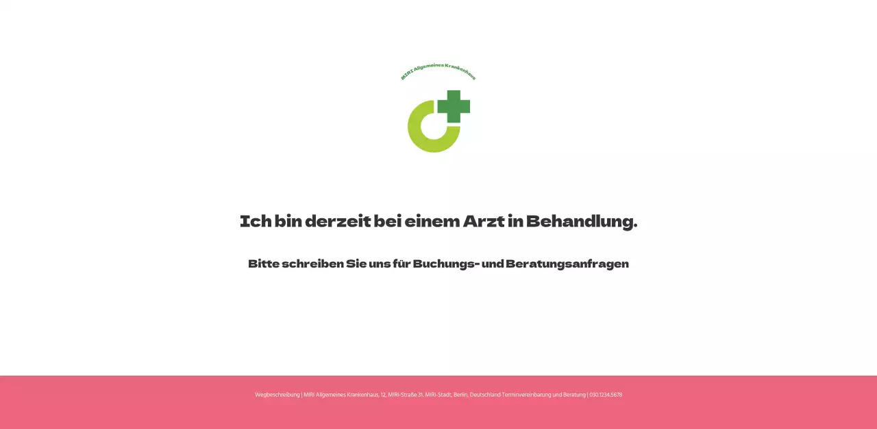 Ein festliches Krankenhaus mit Illustrationen zum Thema Gesundheit und Familie und farbenfrohen Akzenten