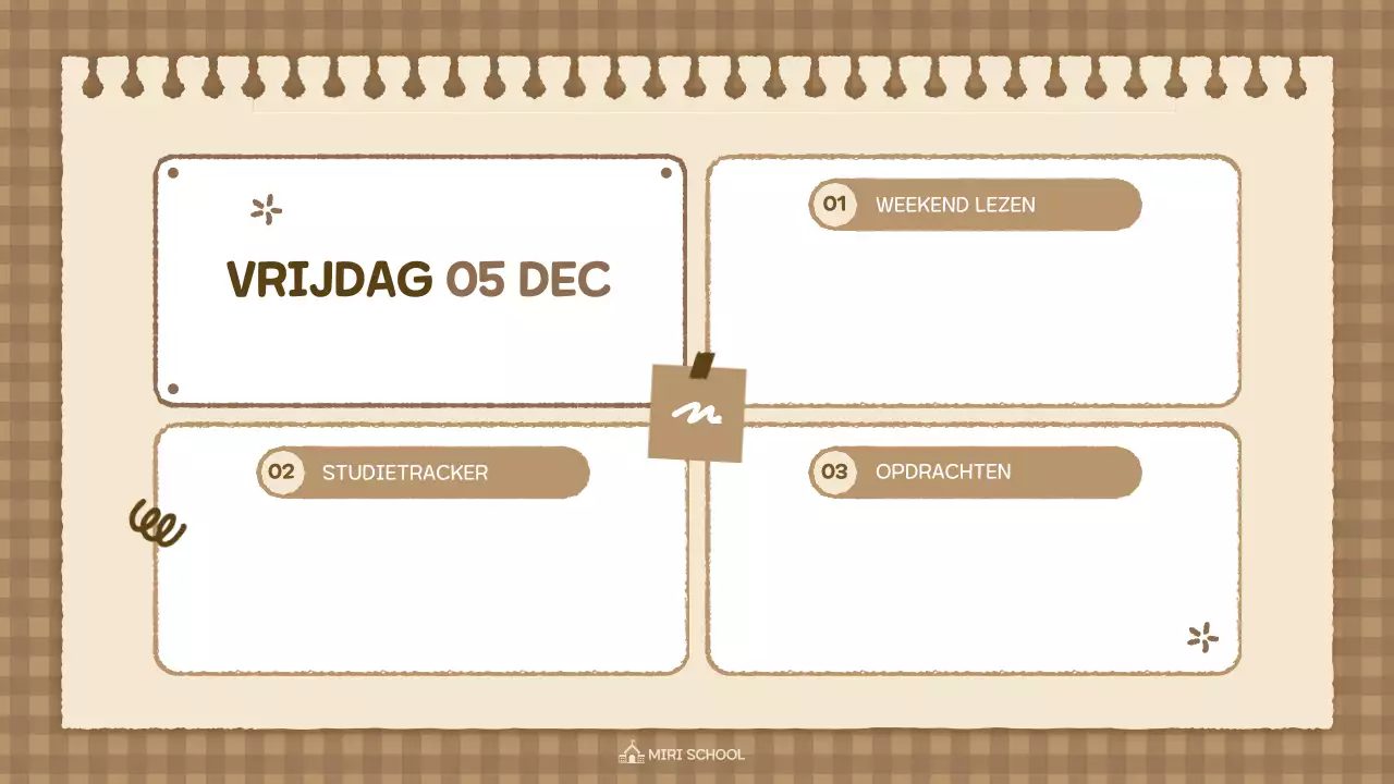 beige vintage klasse agenda