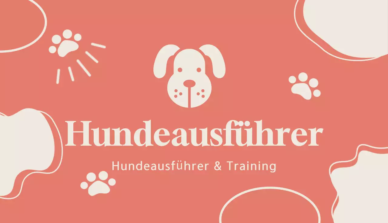 beige einfache Hund Visitenkarte