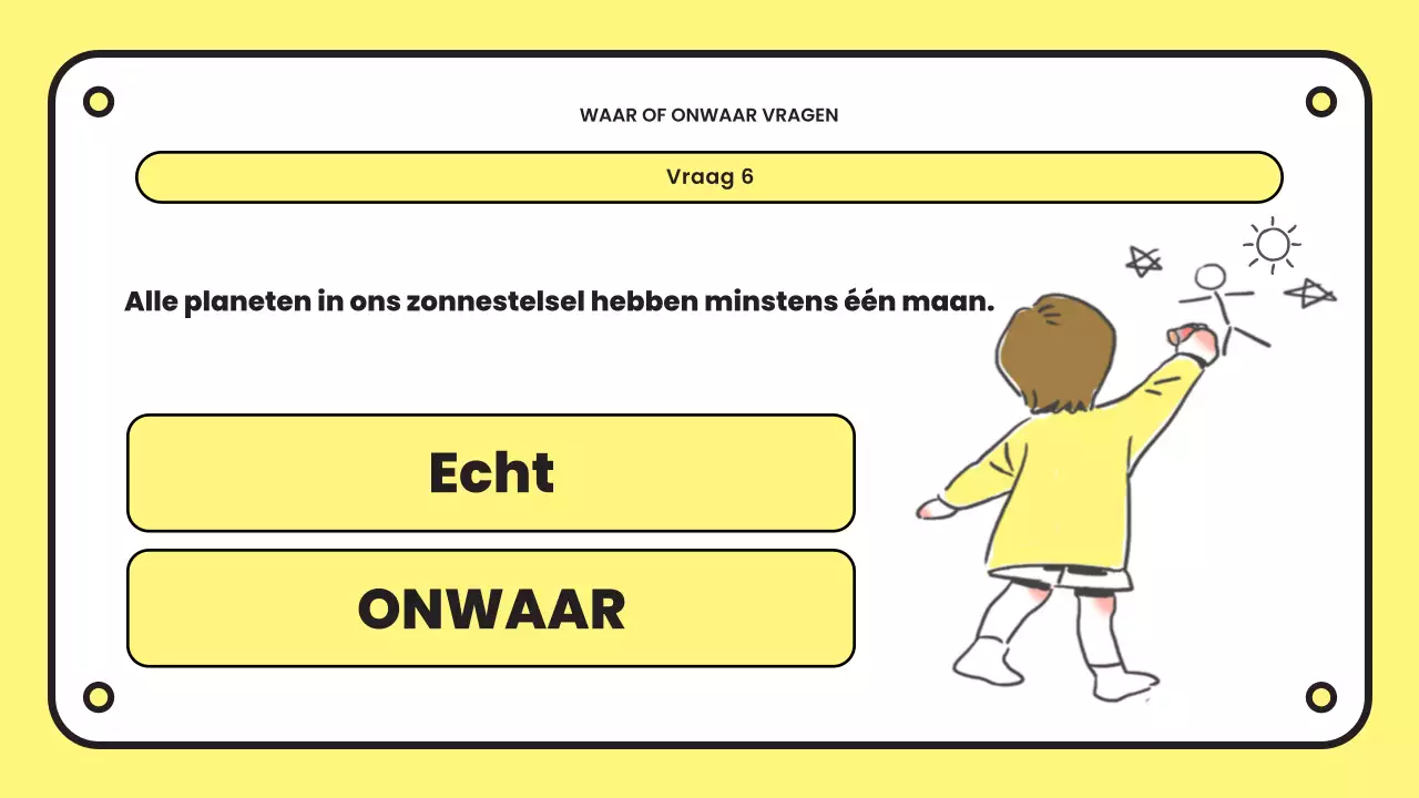 gele eenvoudige quizpresentatie