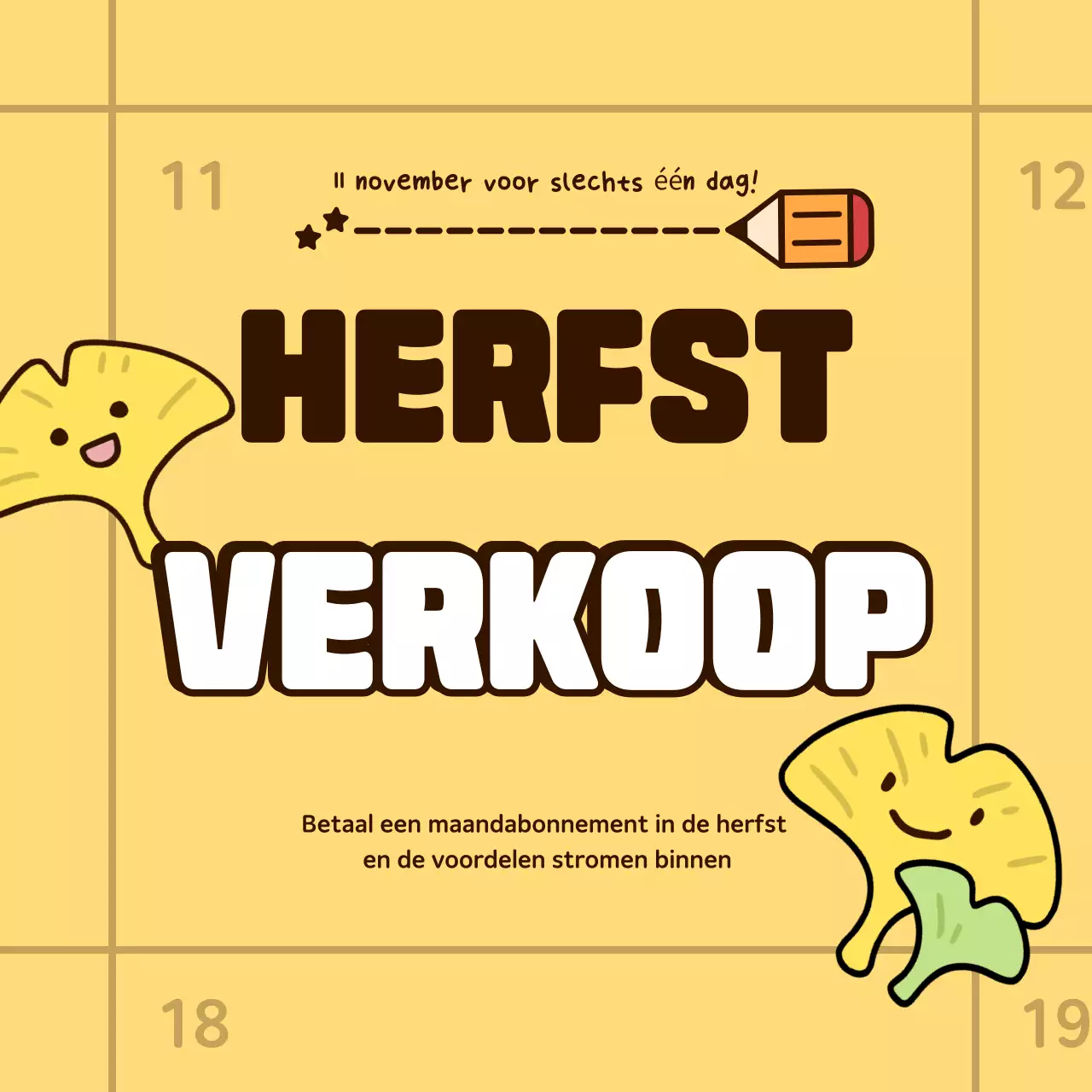 Yellow's Herfstverkoop