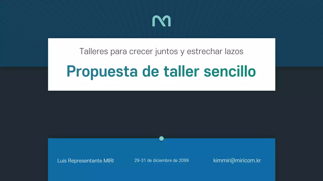 Una sencilla propuesta de taller en azul y verde