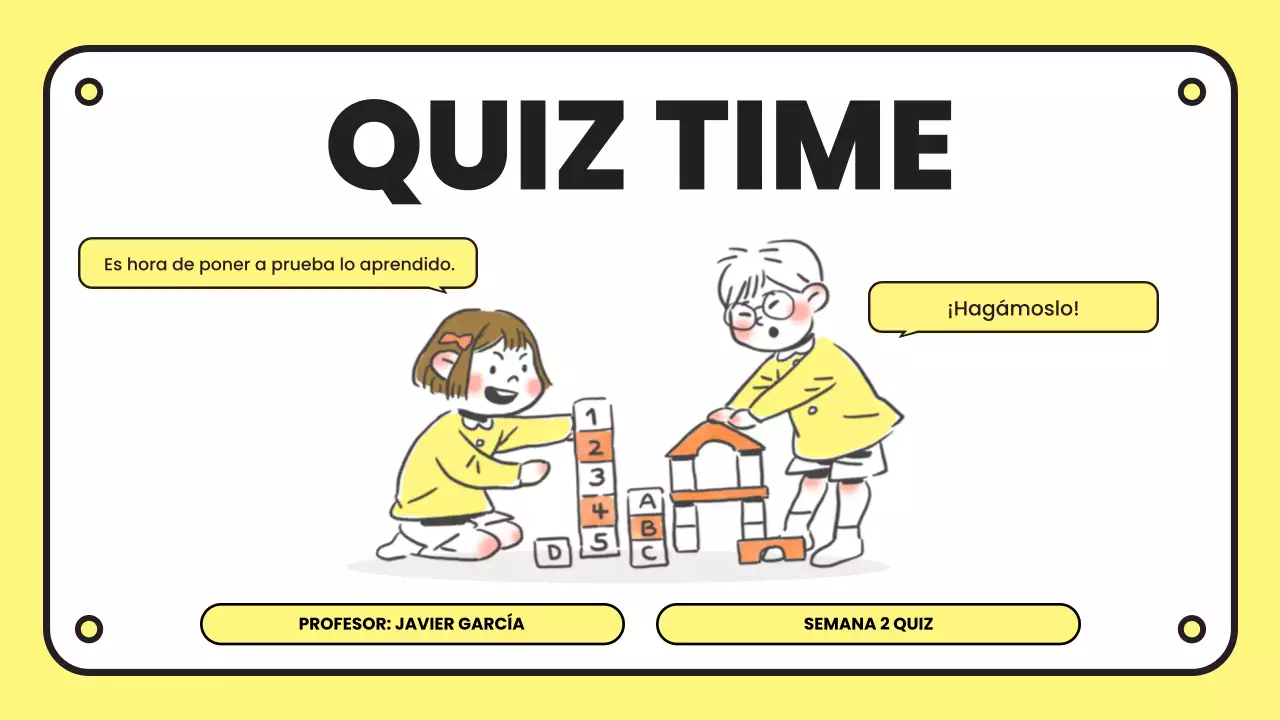 yellow simple quiz presentation