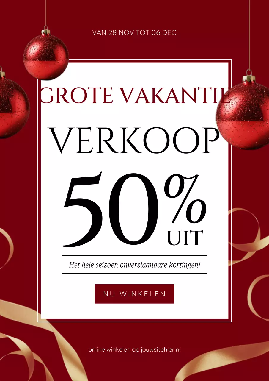 maroon moderne vakantie promotie