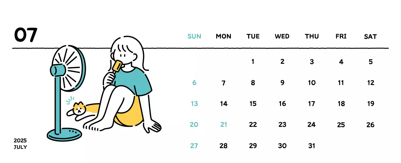 可愛らしい禅風イラストカレンダーカレンダー