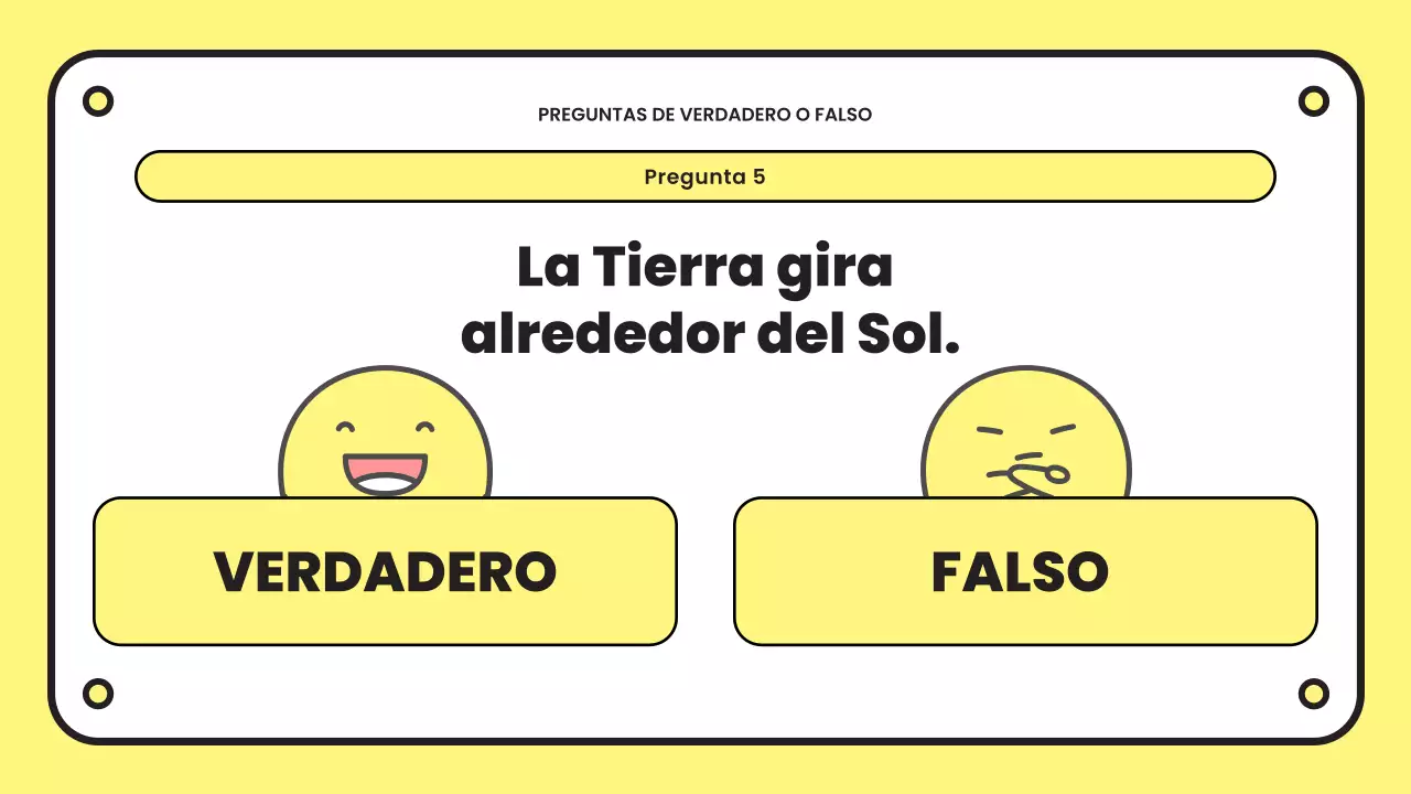 yellow simple quiz presentation