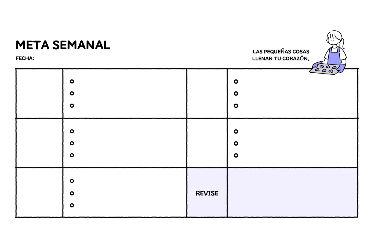 Calendario ilustrado con un bonito estilo de líneas