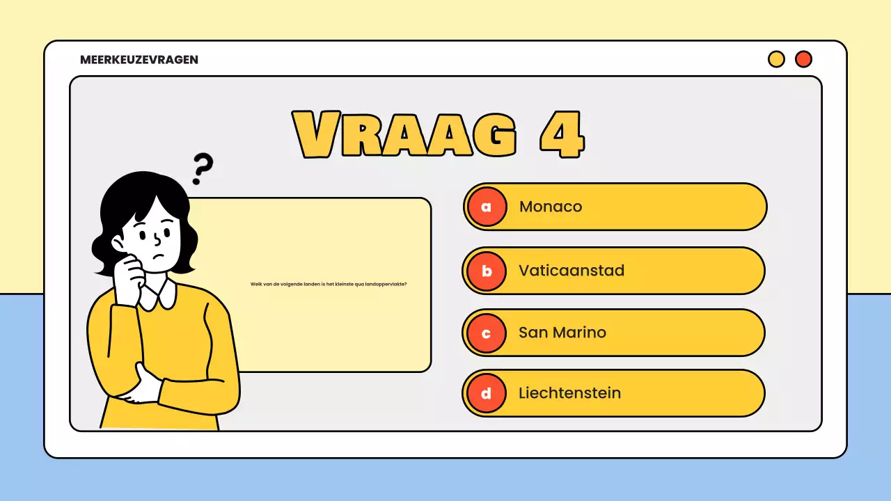 geel minimaal quiz studiemateriaal