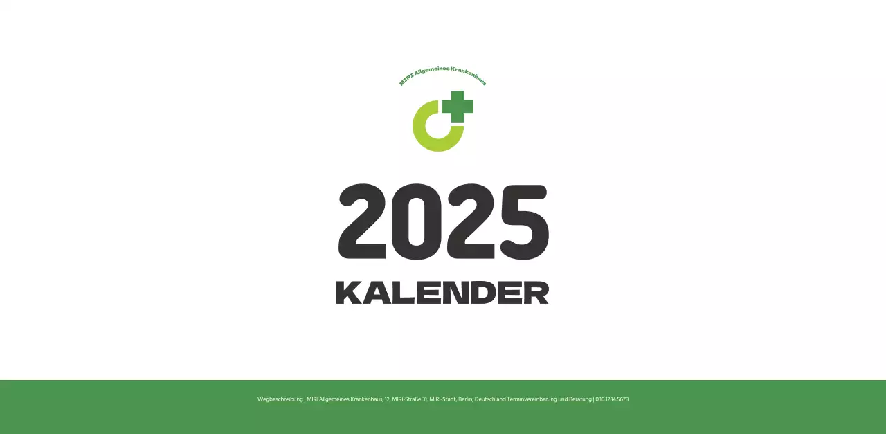 Ein festliches Krankenhaus mit Illustrationen zum Thema Gesundheit und Familie und farbenfrohen Akzenten