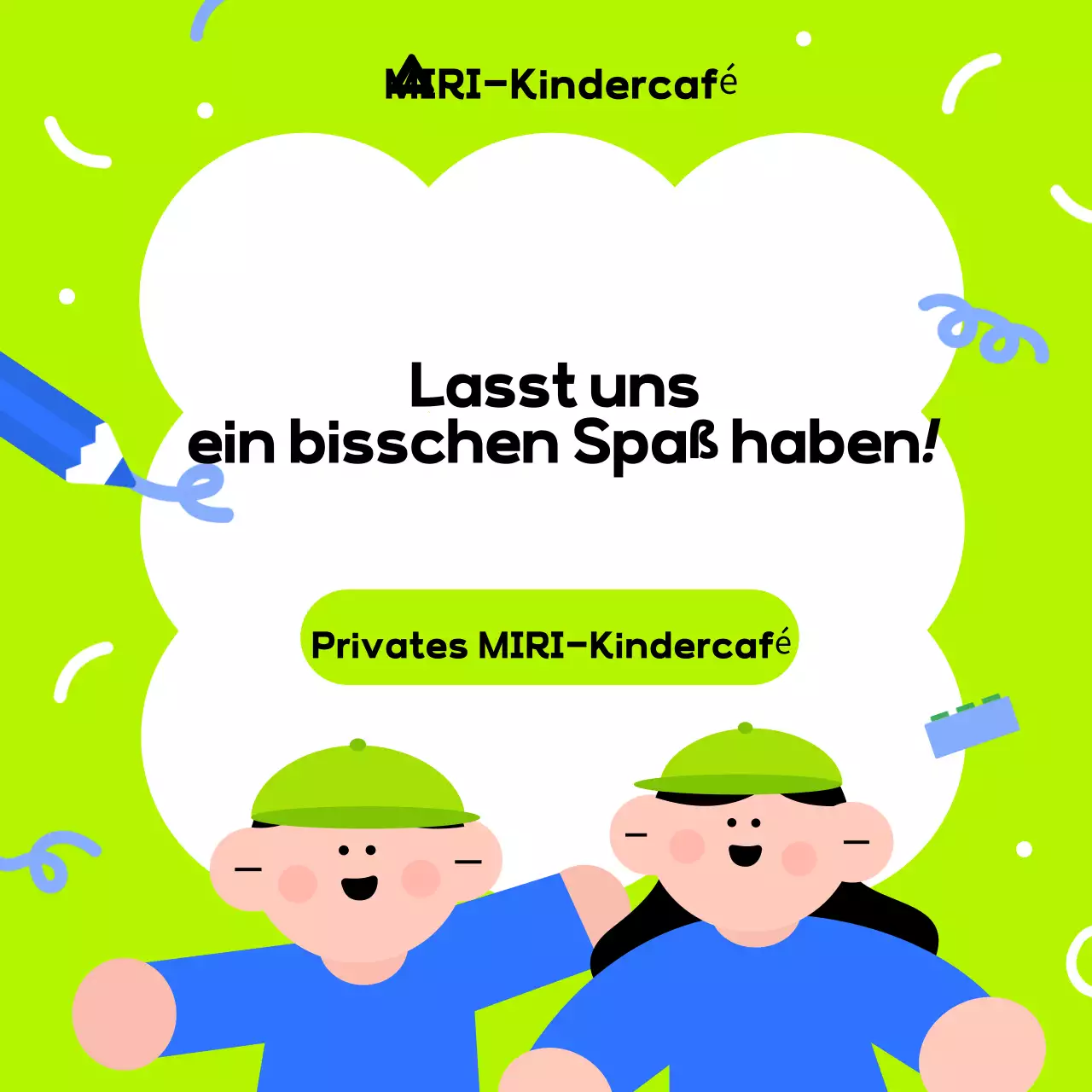 Neujahrsaktion für niedliche Kindercafés