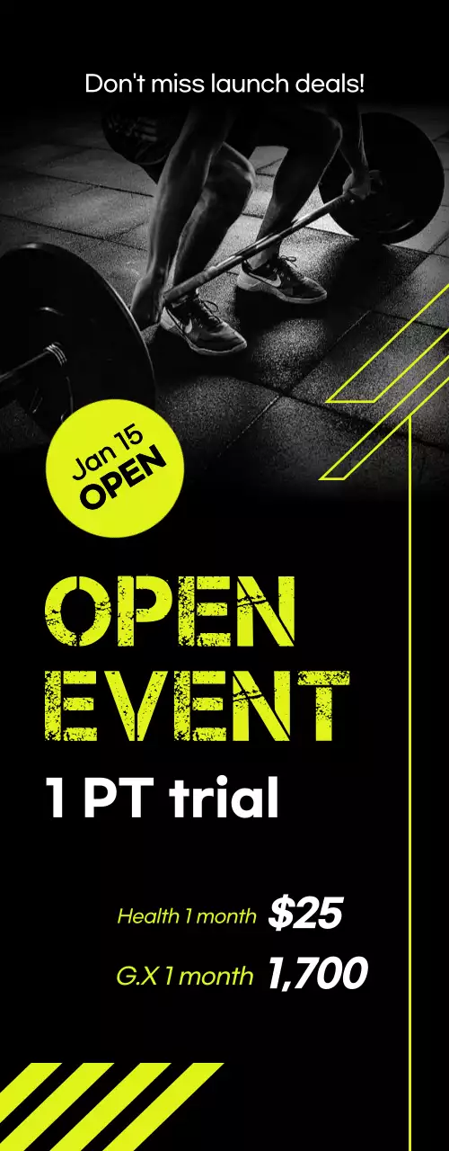 Acara Kebugaran Modern Hitam