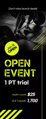 Acara Kebugaran Modern Hitam