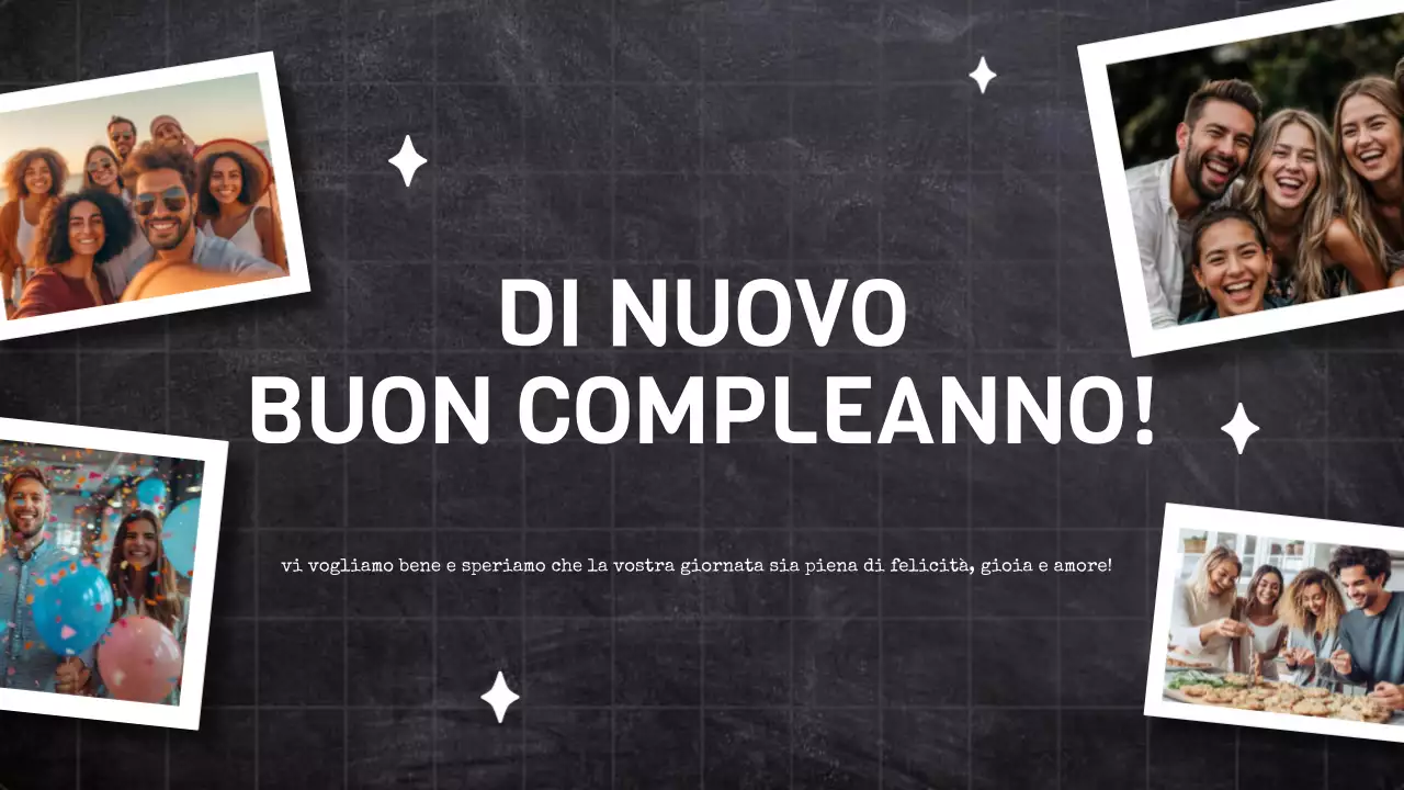 nero Presentazione compleanno di tendenza