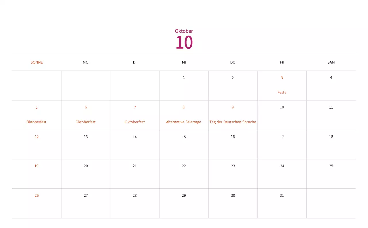 Neujahrskalender mit warmen Illustrationen