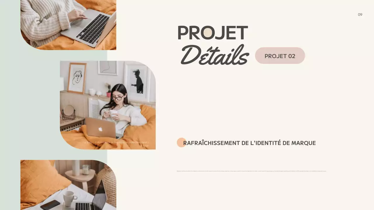 Portefeuille créatif abstrait beige