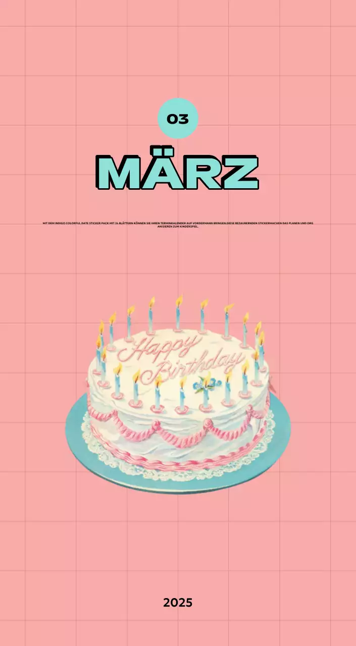 Bunte Kalender mit einer Vielzahl von Retro-Illustrationen