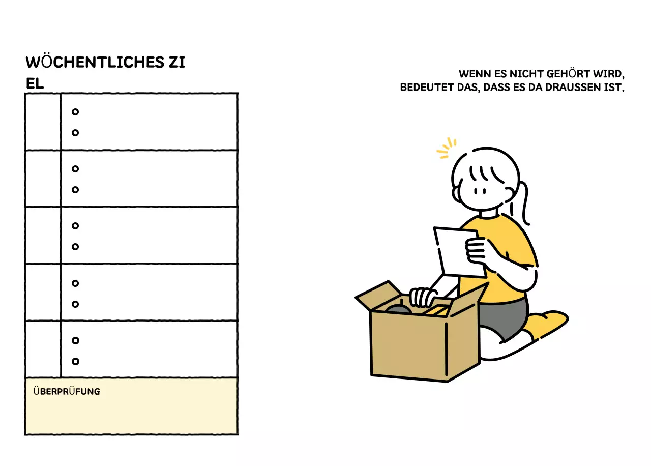 Illustrierter Kalender mit schönem Linienstil