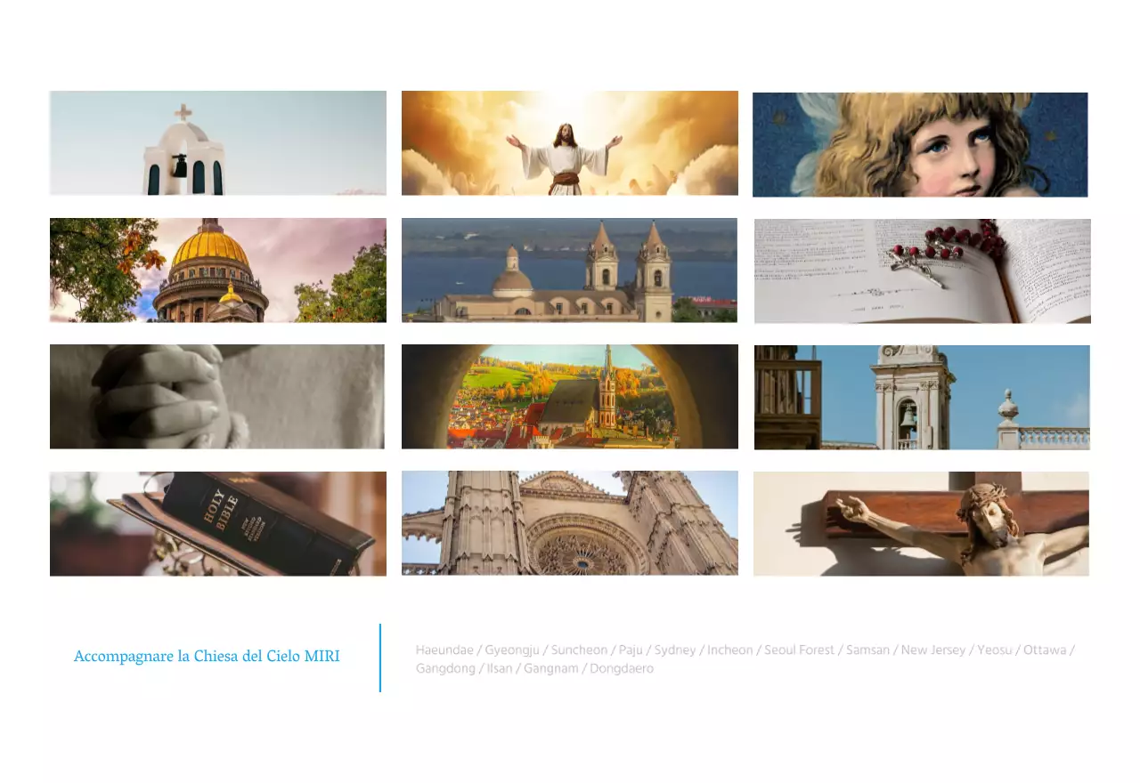 Calendario ecclesiastico blu di concezione moderna