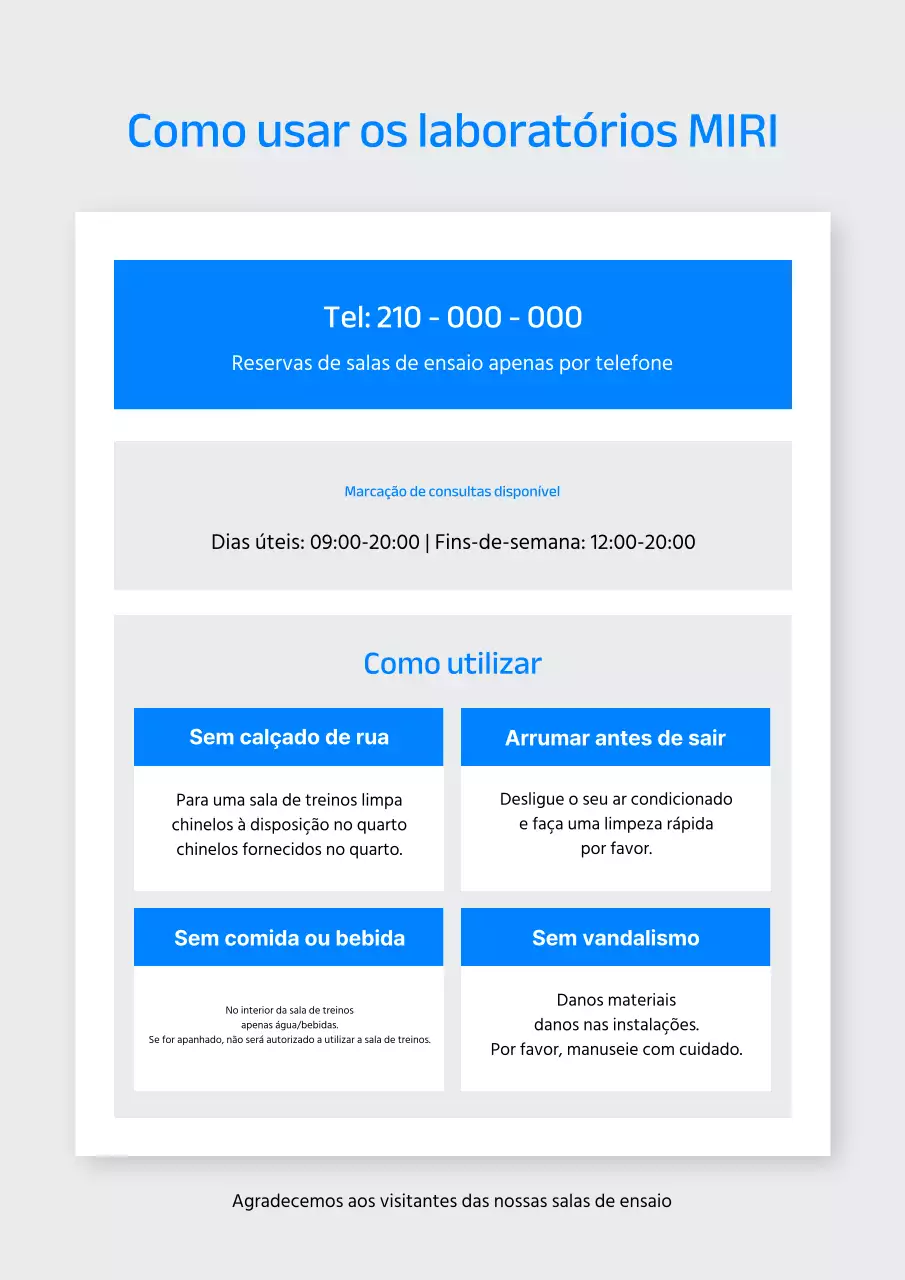 Anúncios simples azuis