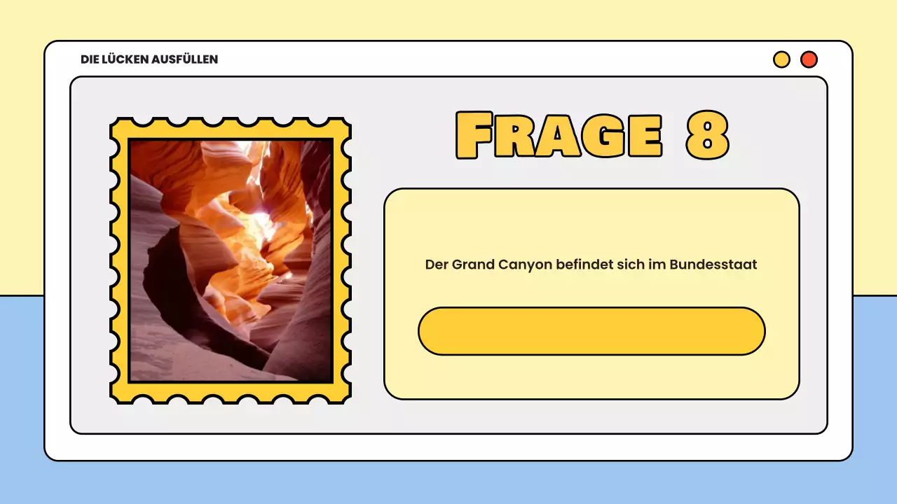 gelbes Minimal-Quiz-Lernmaterial