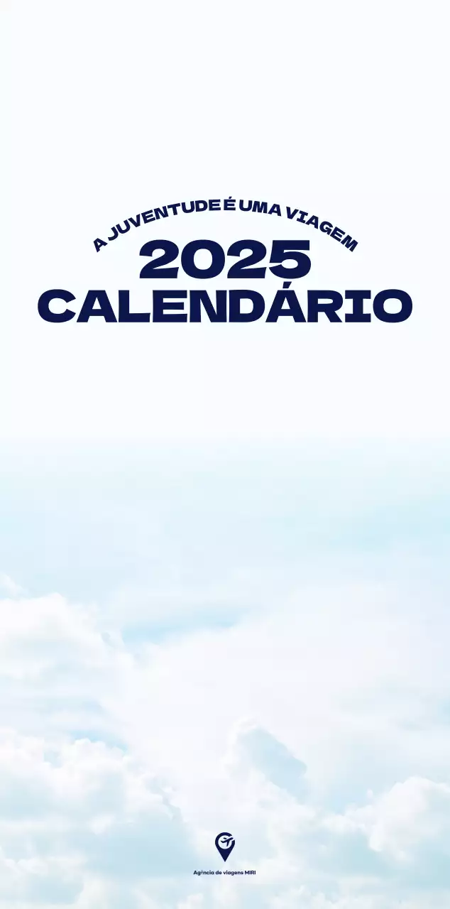 Calendário de limpeza de fotografias do céu