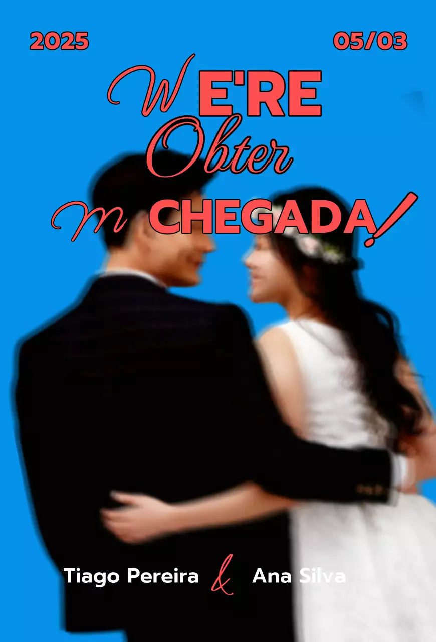 Convite de casamento vintage americano azul