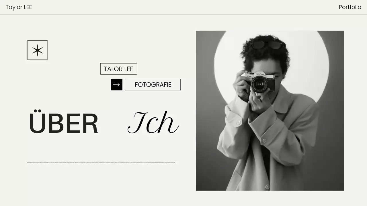 schwarz moderne Fotografie Portfolio