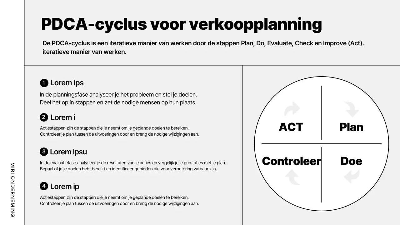 Grijs modern ondernemingsplan