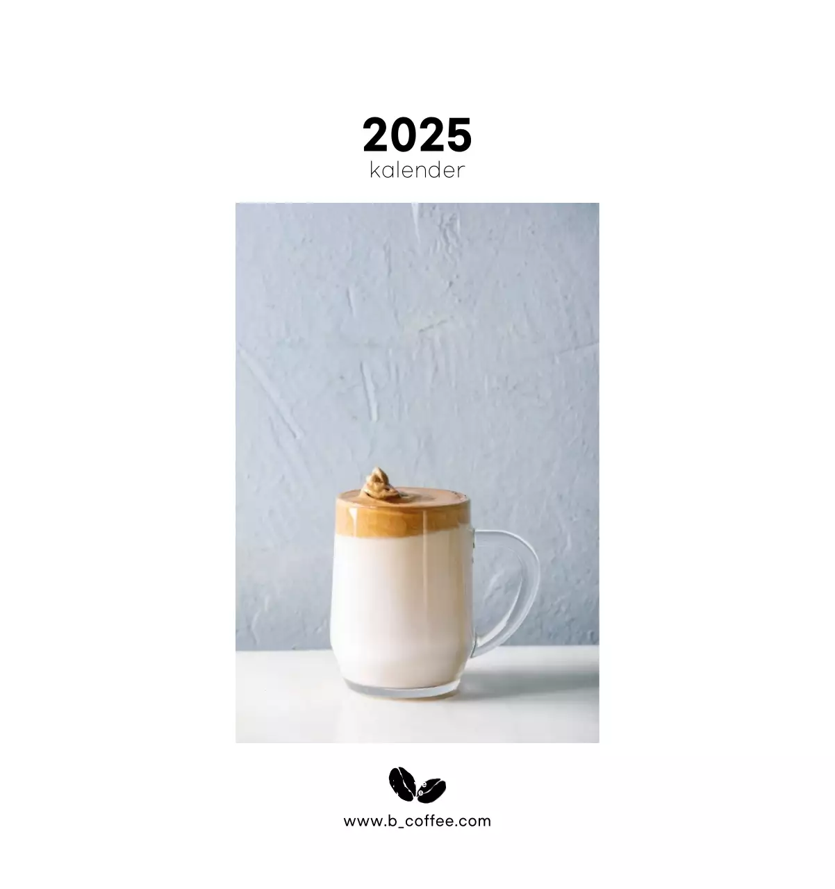 Minimalistische koffiekalender