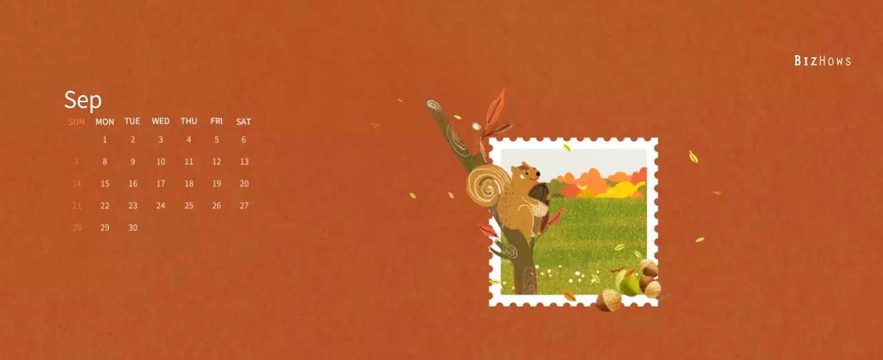 New Year's calendar with a warm, illustrated feel