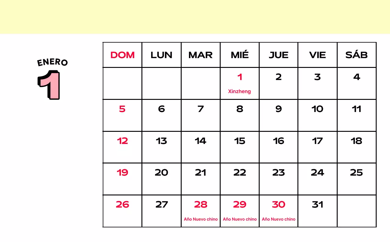 Coloridos calendarios con diversas ilustraciones retro