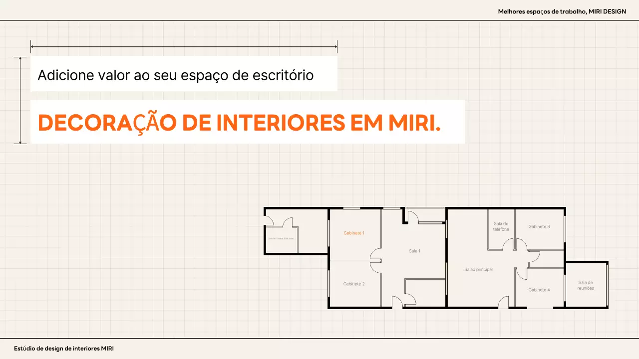 Anúncio de interior moderno cor de laranja