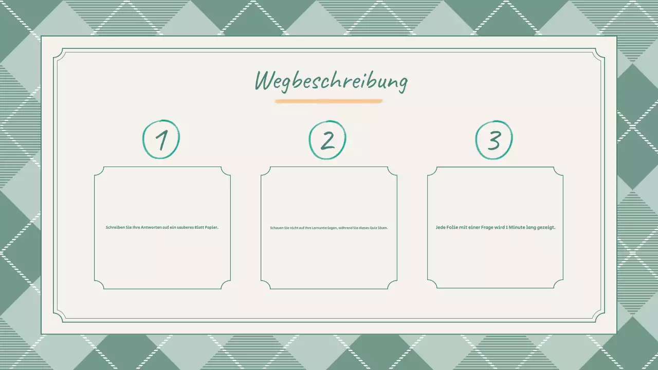 Preppy Cute Green School Quiz Präsentation